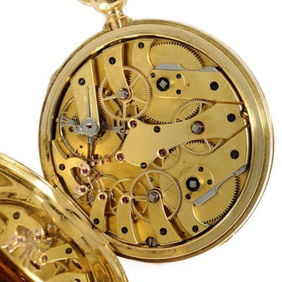 Swiss "Seconde Foudroyante" watch with time zones Circa 1850 Swiss "Seconde Foudroyante" watch with time zones Circa 1850
