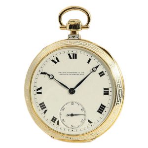 Swiss very fine, thin gold enamel pocket watch Circa 1919