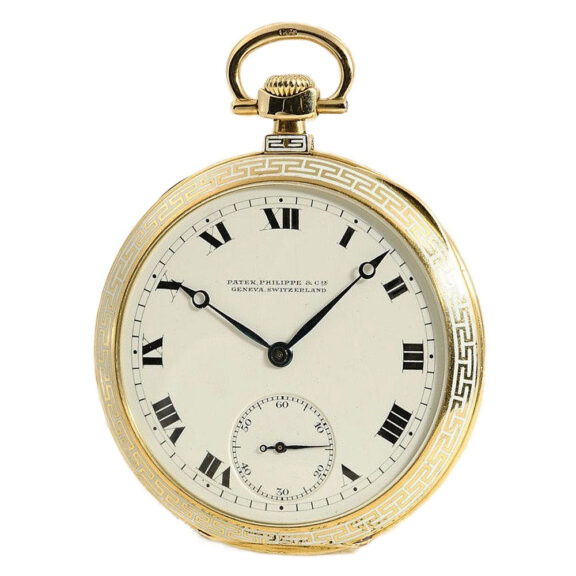 Swiss very fine, thin gold enamel pocket watch Circa 1919