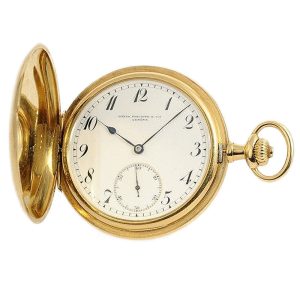 Swiss very fine 18k gold hunting cased pocket watch Circa 1910