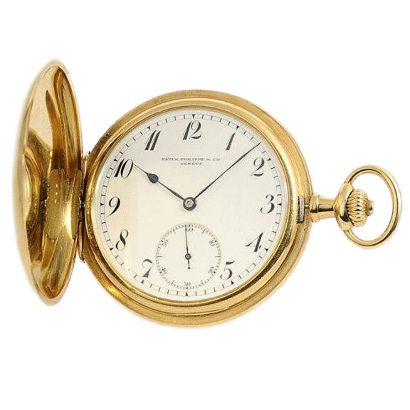 Swiss very fine 18k gold hunting cased pocket watch Circa 1910