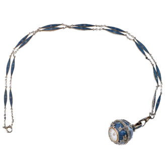 Swiss miniature fob watch in the shape of a ball Circa 1900