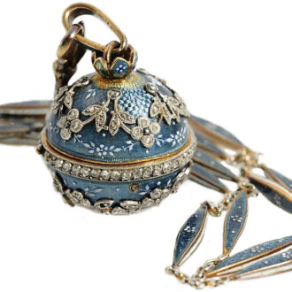 Swiss miniature fob watch in the shape of a ball Circa 1900