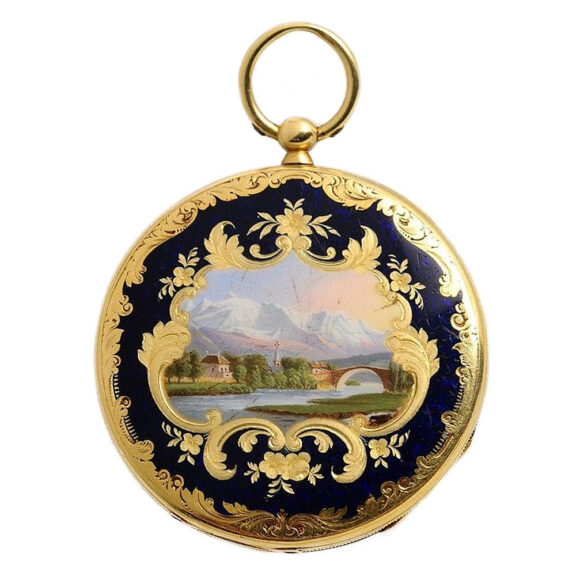 Swiss ultra-thin pocket watch with Bagnolet caliber Circa 1840