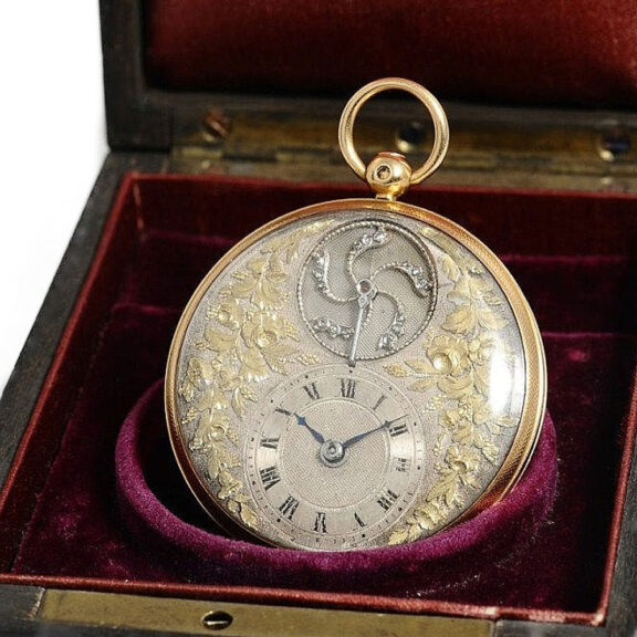 French remarkable pocket watch with visible balance Circa 1810