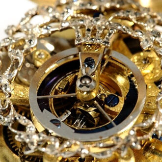 French 18k gold rare skeletonized verge pocket watch Circa 1780