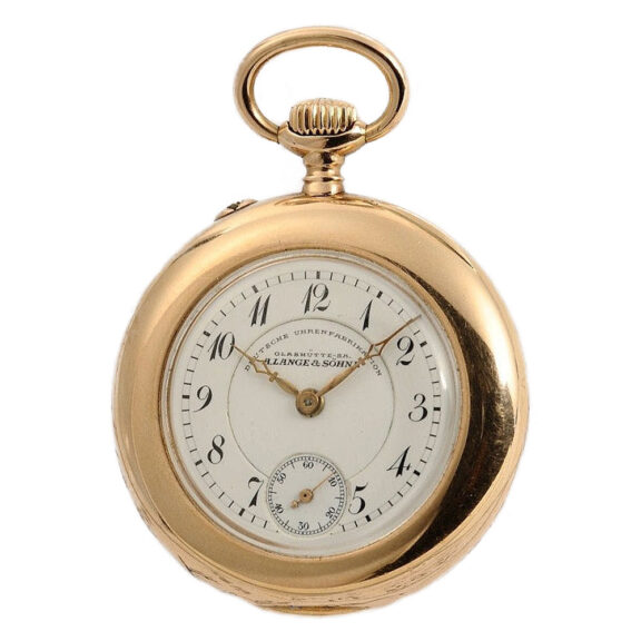 German rare 14k gold Glashütte lady's pocket watch Circa 1908