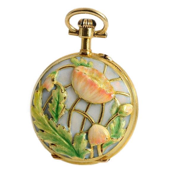 French decorative Art Nouveau lady's pendant watch Circa 1900