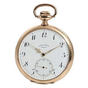 German rare 14k pink gold presentation watch Circa 1910