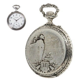 Swiss rare silver gentleman's presentation watch Circa 1908
