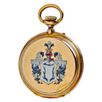 Swiss fine pocket watch with enamel decoration Circa 1890