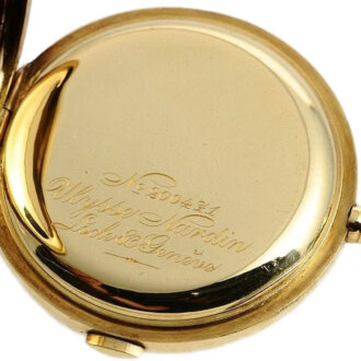 Swiss very fine 18k gold chronograph pocket watch Circa 1900