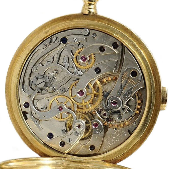 Swiss very fine 18k gold chronograph pocket watch Circa 1900 Swiss very fine 18k gold chronograph pocket watch Circa 1900