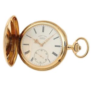 German 18k gold Glashütte pocket watch Circa 1890