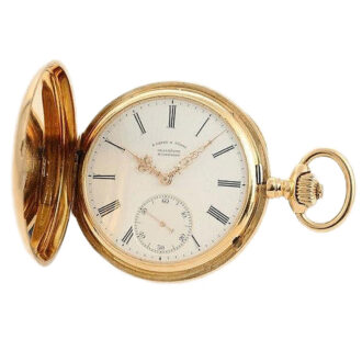 German 18k gold Glashütte pocket watch Circa 1890