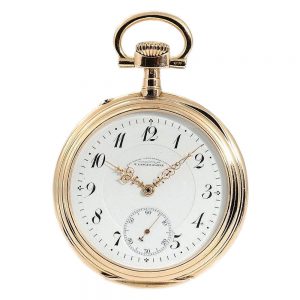 German 14k rose gold Glashütte pocket watch Circa 1908