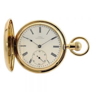 German 14k gold Glashütte pocket watch Circa 1890