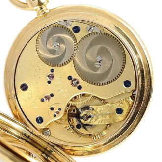 German 14k gold Glashütte pocket watch Circa 1890