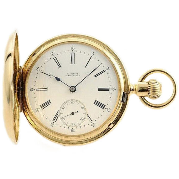 German 18k gold Glashütte pocket watch Circa 1895