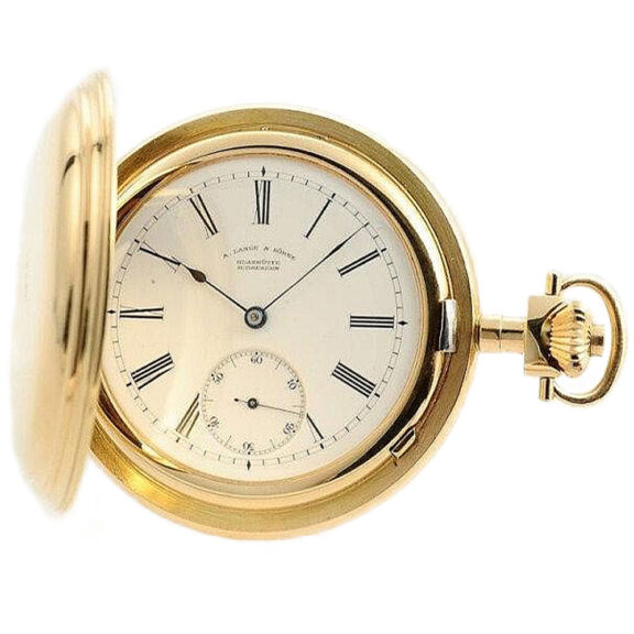 German large, heavy Glashütte ankerchronometer Circa 1881