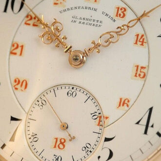 German 14k gold Glashütte pocket watch Circa 1900