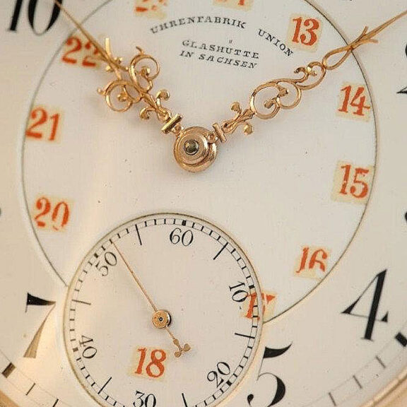 German 14k gold Glashütte pocket watch Circa 1900 German 14k gold Glashütte pocket watch Circa 1900