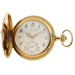 German fine 18 carat gold Glashütte lever watch Circa 1908