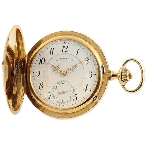 German fine 18 carat gold Glashütte lever watch Circa 1908