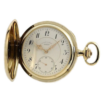 German rare 14k gold Glashütte pocket watch Circa 1901