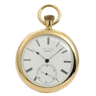 German fine 18k gold Glashütte pocket watch Circa 1883