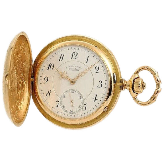 German gold Glashütte pocket with hunting scenes Circa 1903 German gold Glashütte pocket with hunting scenes Circa 1903