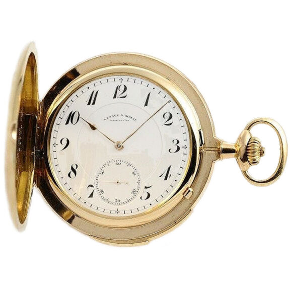 German gold hunting cased minute repeating watch Circa 1924