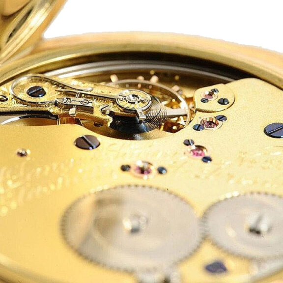 German gold hunting cased minute repeating watch Circa 1924 German gold hunting cased minute repeating watch Circa 1924