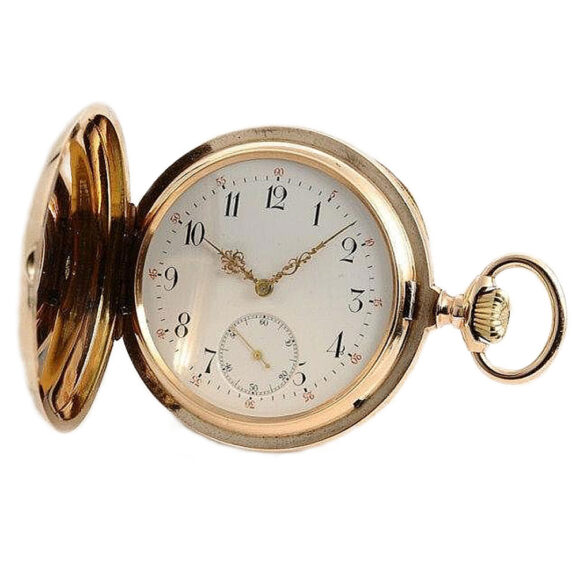 Swiss heavy pink gold IWC Schaffhausen watch Circa 1894
