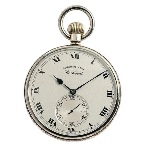 Swiss rare silver deck observation chronometer Circa 1990