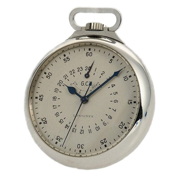 Swiss navigation deck watch with 24h indicator Circa 1950