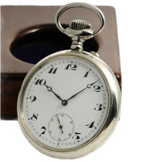Swiss large, heavy deck chronometer with wooden box Circa 1920