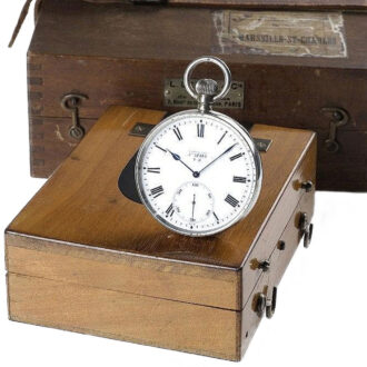 French silver open faced chronometer deck watch Circa 1930