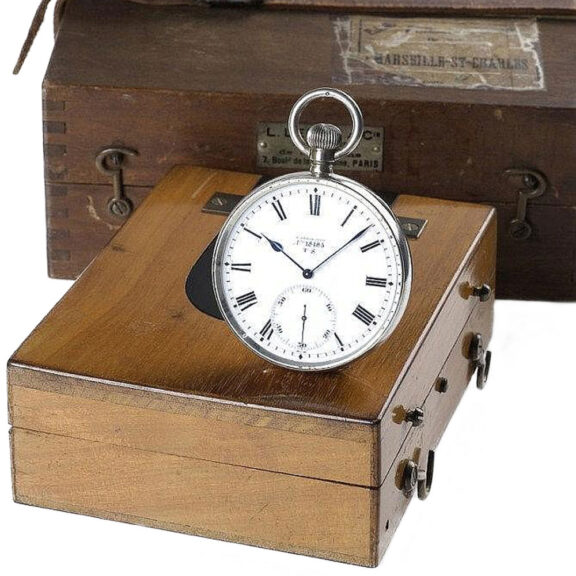 French silver open faced chronometer deck watch Circa 1930 French silver open faced chronometer deck watch Circa 1930