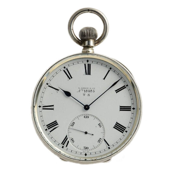 French silver open faced chronometer deck watch Circa 1930