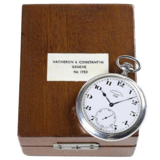 Swiss deck watch "Chronometre Royal" in wooden box Circa 1920