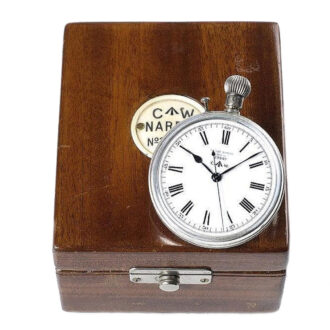 Swiss silver deck chronometer of the Royal Navy Circa 1920