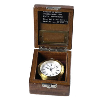 Swiss silver deck chronometer of the Royal Navy Circa 1920