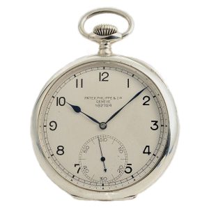 Swiss silver open faced Geneva deck watch Circa 1917