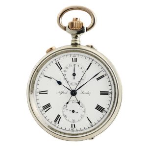 Swiss antimagnetic deck watch with split seconds Circa 1910