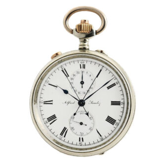 Swiss antimagnetic deck watch with split seconds Circa 1910