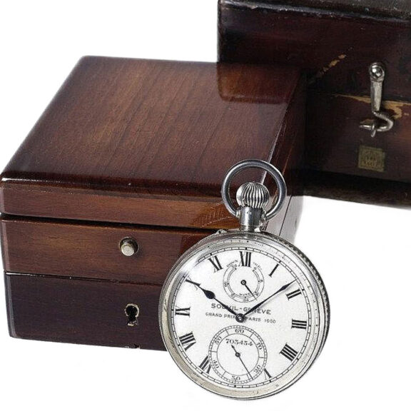 Swiss deck watch with 52h power reserve indicator Circa 1928 Swiss deck watch with 52h power reserve indicator Circa 1928