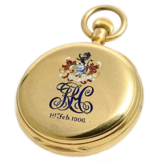 English gold watch with split seconds chronograph Circa 1902