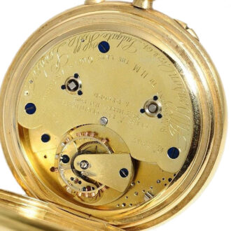 English gold watch with split seconds chronograph Circa 1902