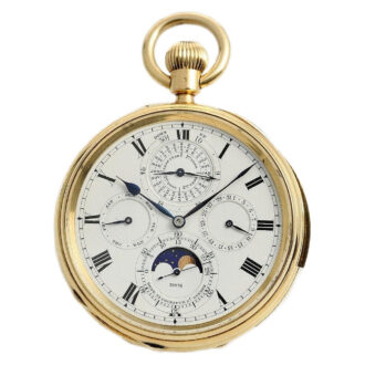 Unique English 18K gold complicated chronometer Circa 1902